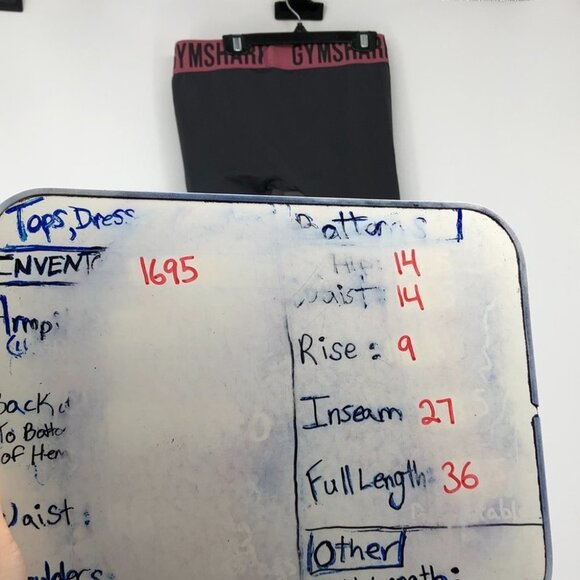 Gymshark fit leggings solid grey with pink waistband workout gym pants - Picture 14 of 15